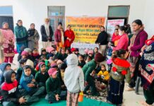 मोटा अनाज के फायदों के बारे में गुडा गांव के निवासियों को जागरूक किया गया।