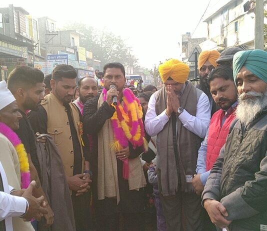 ਮਸੀਹ ਭਾਈਚਾਰੇ ਵਲੋਂ ਕੱਢੀ ਗਈ ਸ਼ੋਭਾ ਯਾਤਰਾ ਦੋਰਾਨ ਵਿਧਾਇਕ ਦਹੀਆ ਨੇ ਭਰੀ ਹਾਜਰੀ