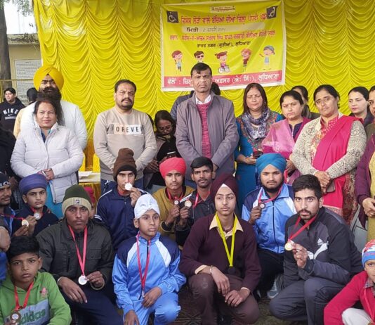 ਵਿਸ਼ੇਸ਼ ਲੋੜਾਂ ਵਾਲੇ ਬੱਚਿਆਂ ਦੀਆਂ ਜ਼ਿਲ੍ਹਾ ਪੱਧਰੀ ਖੇਡਾਂ ਹੋਈਆਂ।