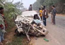 ਤੜਕਸਾਰ ਕਾਰ ਤੇ ਬਜਰੀ ਨਾਲ ਭਰੇ ਟਰਾਲੇ ਦਰਮਿਆਨ ਹੋਈ ਟੱਕਰ, ਕਾਰ ਚਾਲਕ 22 ਸਾਲਾ ਨੌਜਵਾਨ ਦੀ ਮੌਤ